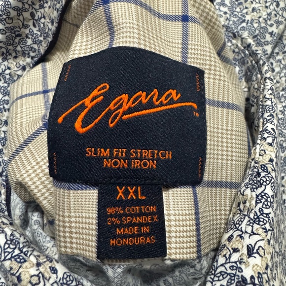 Blue Patterned Button-Up Shirt - Picture 6 of 6